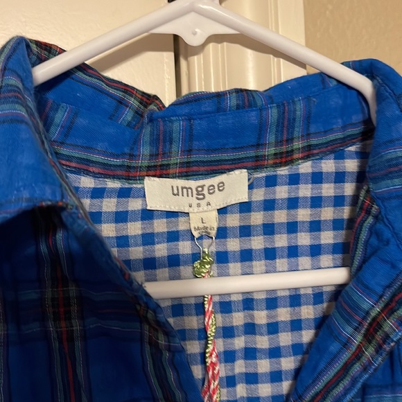 New with tags Umgee plaid shirt - Picture 3 of 4